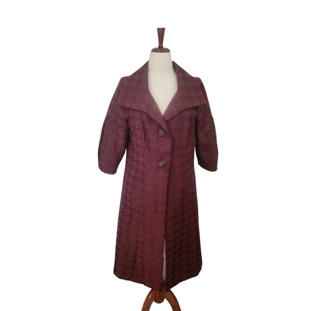 Y2K Preppy Going Out Axcess Liz Claiborne Houndstooth 3/4 Sleeve Jacket Size 12